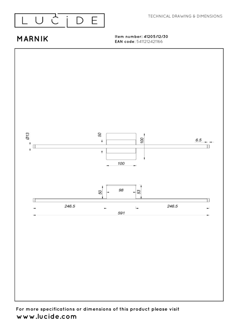 Lucide MARNIK - Nástenné svietidlo - LED Dim. - 1x12W 2700K/4000K - Čierna